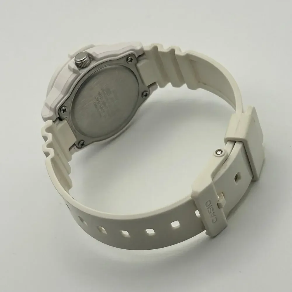 Casio LRW-200H White Colorful Numerical Dial 100M WR Working New Battery
